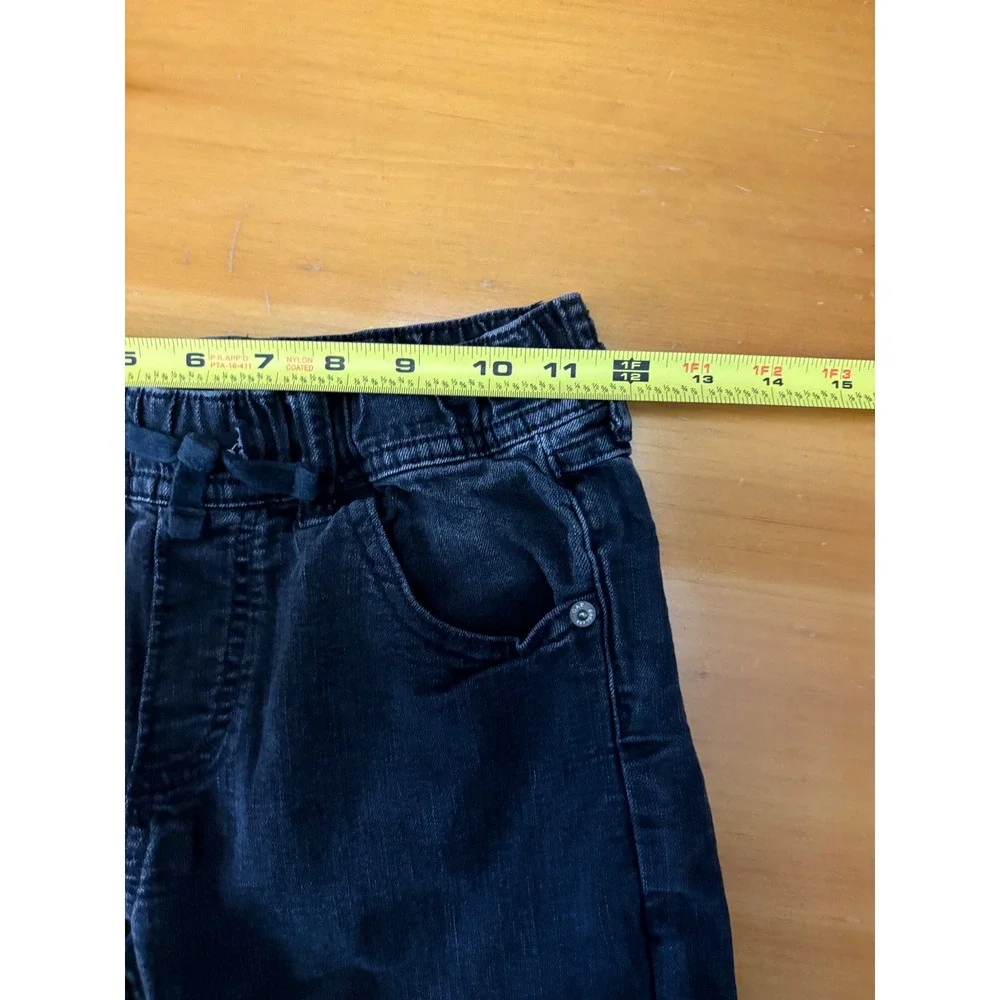 Gap Kids Girls Stretch Slim Jeans Black Pull On Elastic Waist Size L 10-11